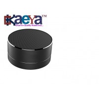 OkaeYa P10 Wireless 3W Super Bass Mini Metal Aluminium Alloy Portable Bluetooth Speaker with Mic, LED Light, Micro SD Card Slot, FM Radio, AUX Mode